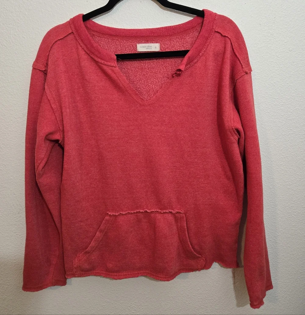 Ocean Drive Sweatshirt Red Small - Picture 1 of 5